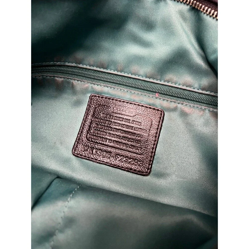 COACH Pebble Black Leather Handbag Shoulder Bag Purse Hoho K1305-F23292 - Picture 8 of 12